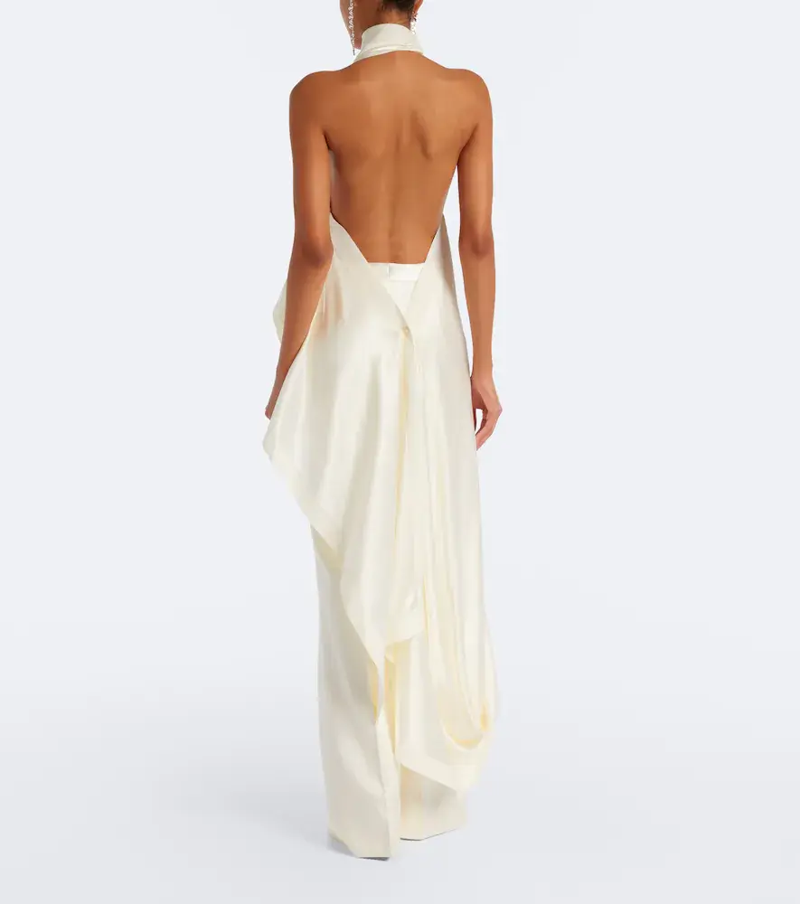 Danielle Frankel Bridal Daulton wool and silk flared pants | Thumbnail 3 Danielle Frankel Bridal Daulton wool and silk flared pants | Thumbnail 3