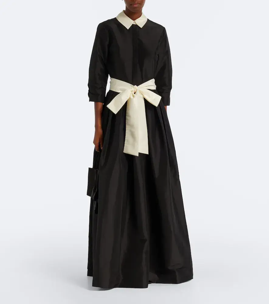 Simkhai Julisse bow-detail pleated taffeta gown | Thumbnail 4 Simkhai Julisse bow-detail pleated taffeta gown | Thumbnail 4