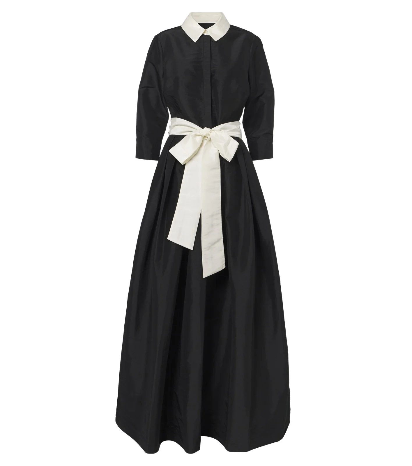 Simkhai Julisse bow-detail pleated taffeta gown