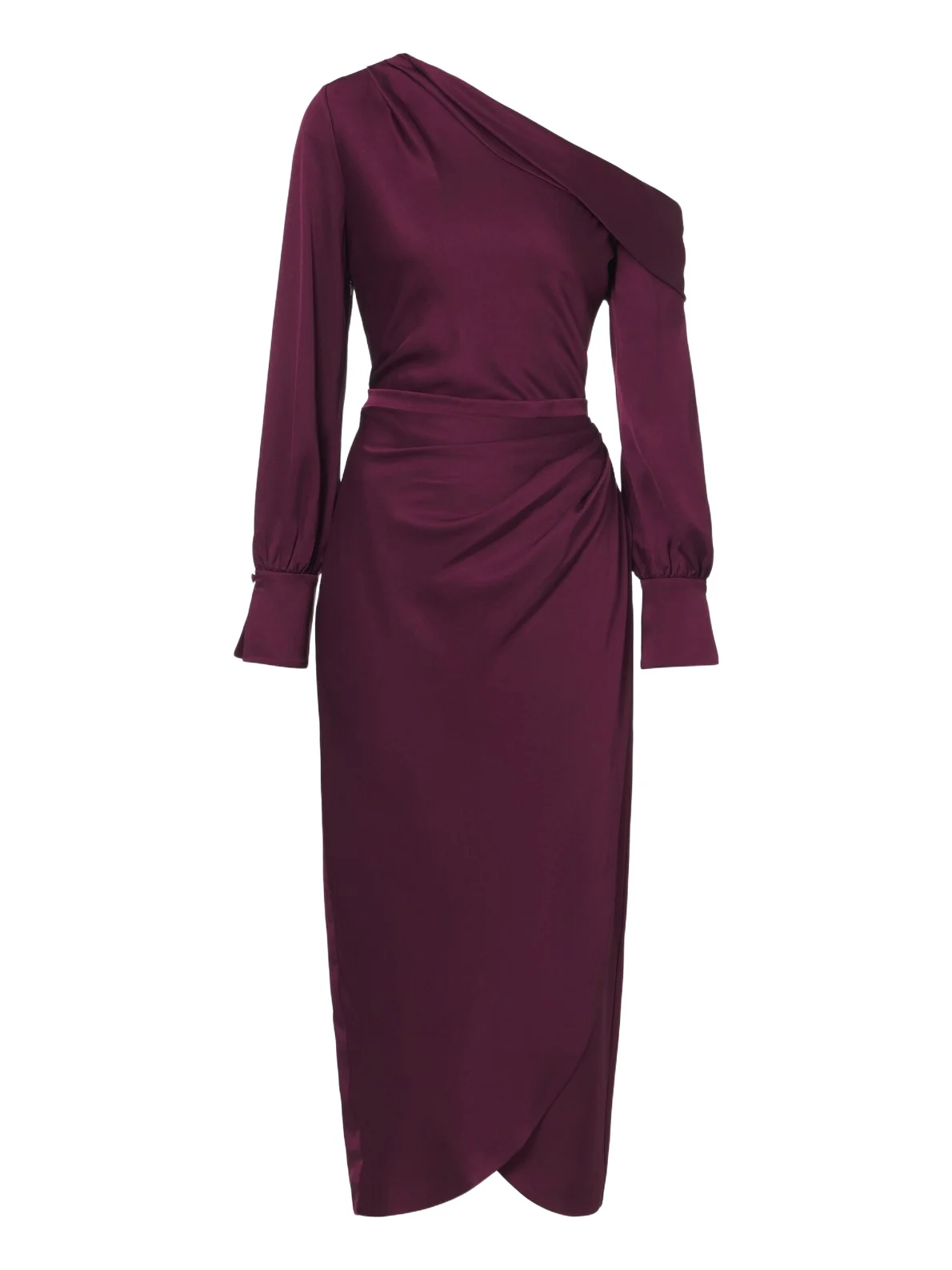 Camila draped satin midi dress