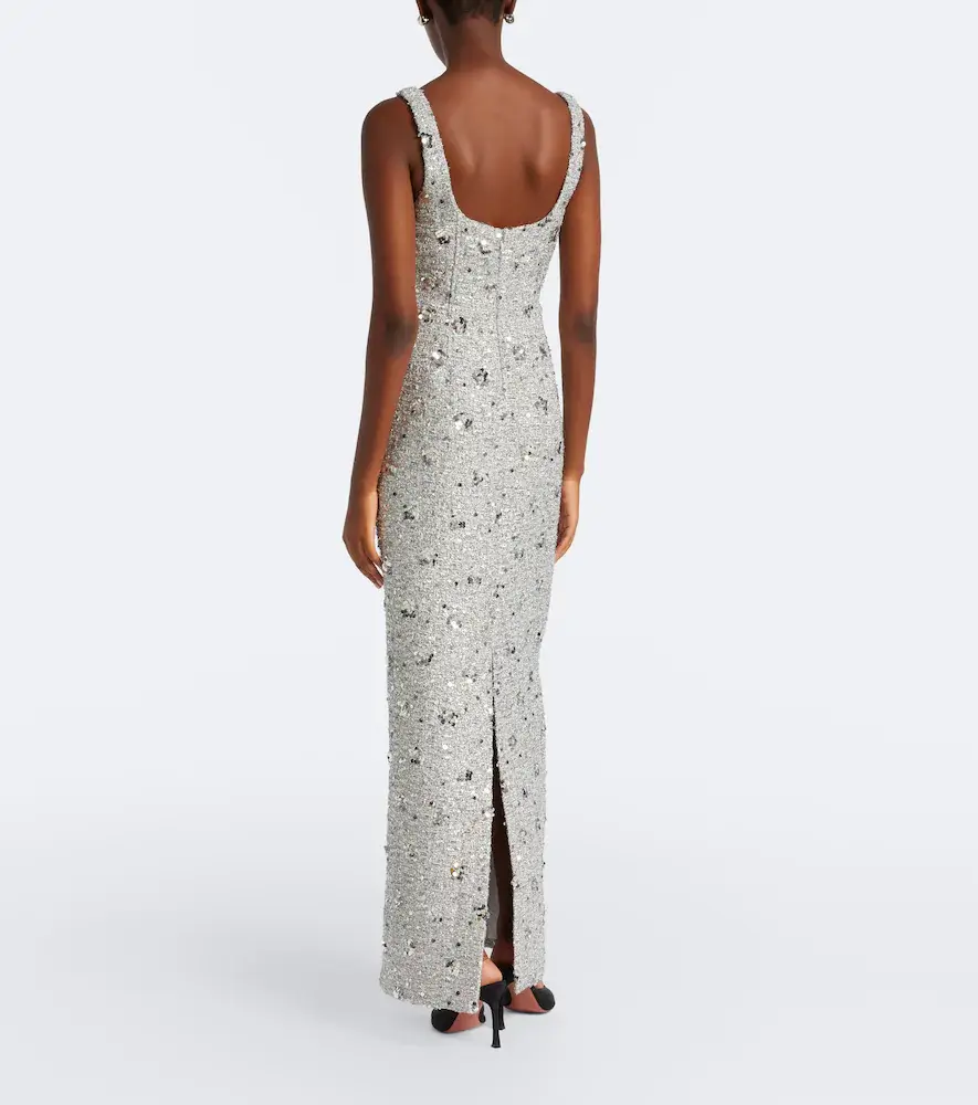 Simkhai Viella sequined tweed gown | Thumbnail 3 Simkhai Viella sequined tweed gown | Thumbnail 3