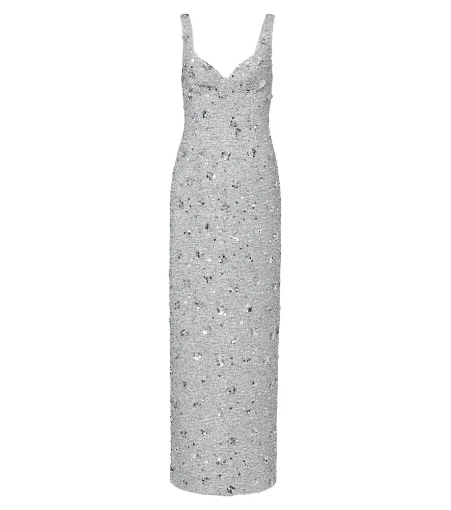 Simkhai Viella sequined tweed gown | Thumbnail 1 Simkhai Viella sequined tweed gown | Thumbnail 1