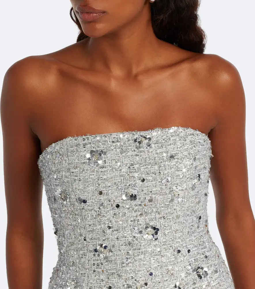 Simkhai Kit sequined tweed bustier dress | Thumbnail 2 Simkhai Kit sequined tweed bustier dress | Thumbnail 2