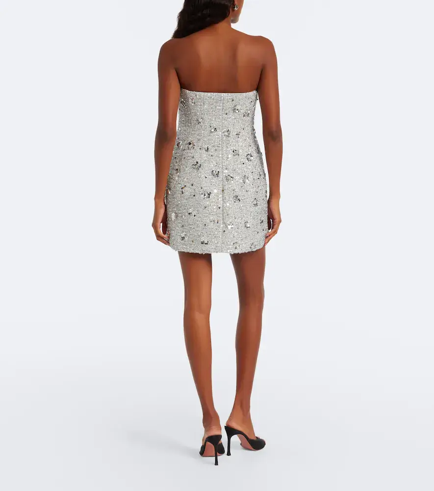Simkhai Kit sequined tweed bustier dress | Thumbnail 4 Simkhai Kit sequined tweed bustier dress | Thumbnail 4
