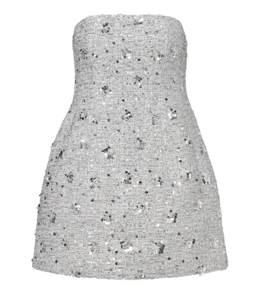 Kit sequined tweed bustier dress Kit sequined tweed bustier dress