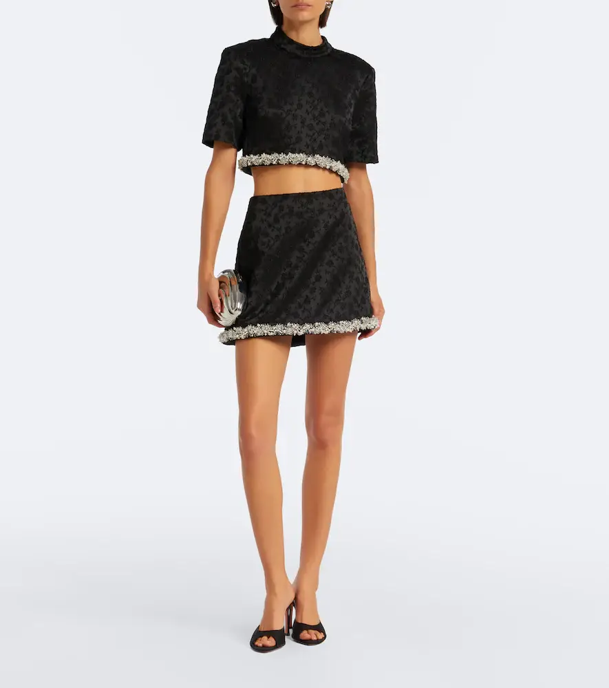 Simkhai Jalen embellished jacquard crop top | Thumbnail 3