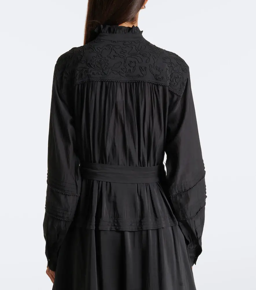 Polo Ralph Lauren Embroidered ruffled midi dress | Thumbnail 3 Polo Ralph Lauren Embroidered ruffled midi dress | Thumbnail 3