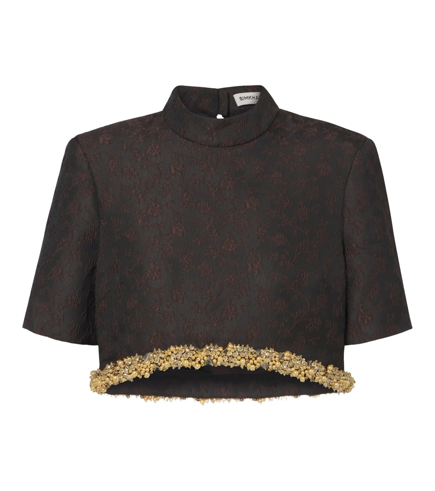 Jalen embellished jacquard crop top Jalen embellished jacquard crop top