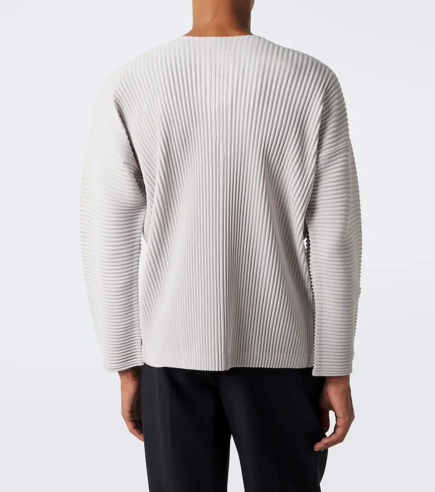 Homme Plissé Issey Miyake Homme Plissé Issey Miyake Monthly Colors: September pleated Henley shirt | Thumbnail 4