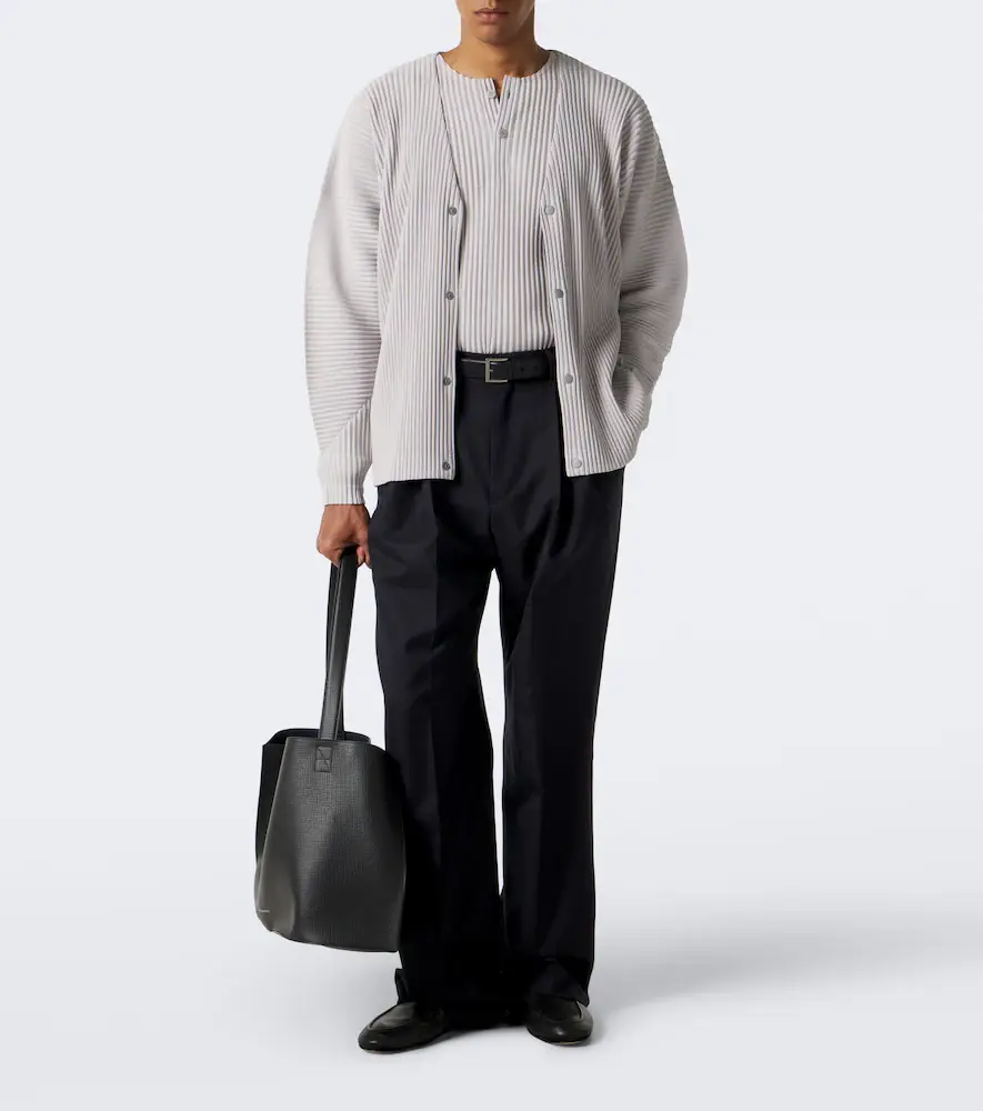 Homme Plissé Issey Miyake Homme Plissé Issey Miyake Monthly Colors: September pleated Henley shirt | Thumbnail 6