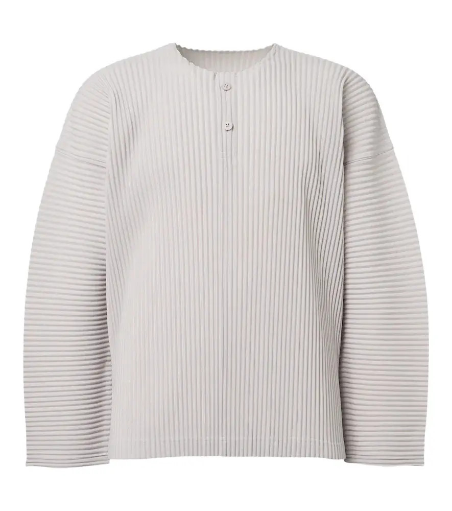 Homme Plissé Issey Miyake Homme Plissé Issey Miyake Monthly Colors: September pleated Henley shirt