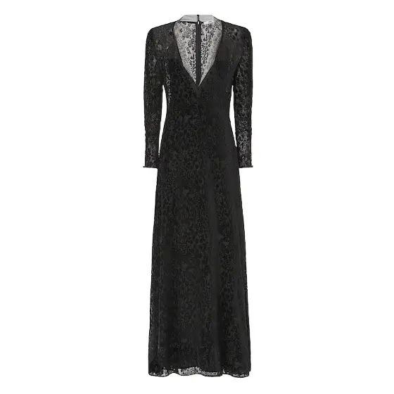 Fendi Long dress with a deep V neckline | Thumbnail 1 Fendi Long dress with a deep V neckline | Thumbnail 1