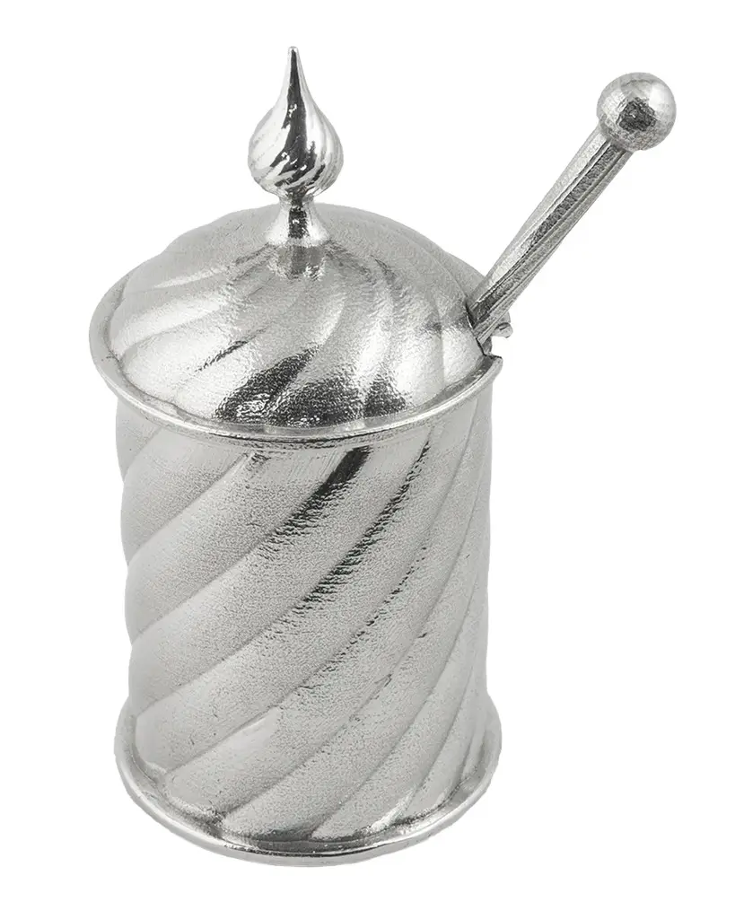 Joy Stember Metal Arts Studio Twisted Honey Jar with Dipper