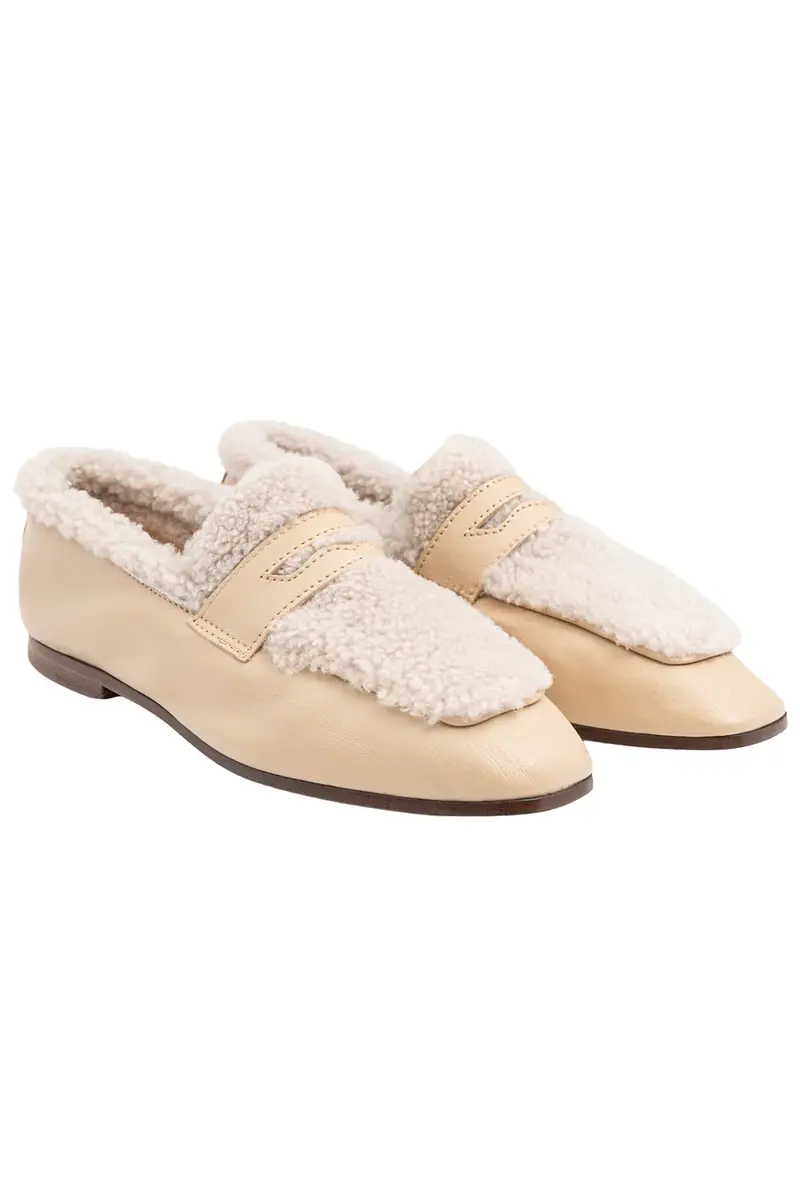 SOPHIQUE Essenziale Shearling Loafer - Cream Sand | Thumbnail 2