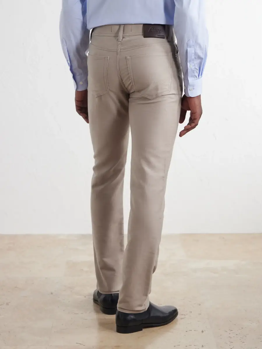 Brioni Straight-Leg Cotton-Moleskin Trousers | Thumbnail 4 Brioni Straight-Leg Cotton-Moleskin Trousers | Thumbnail 4