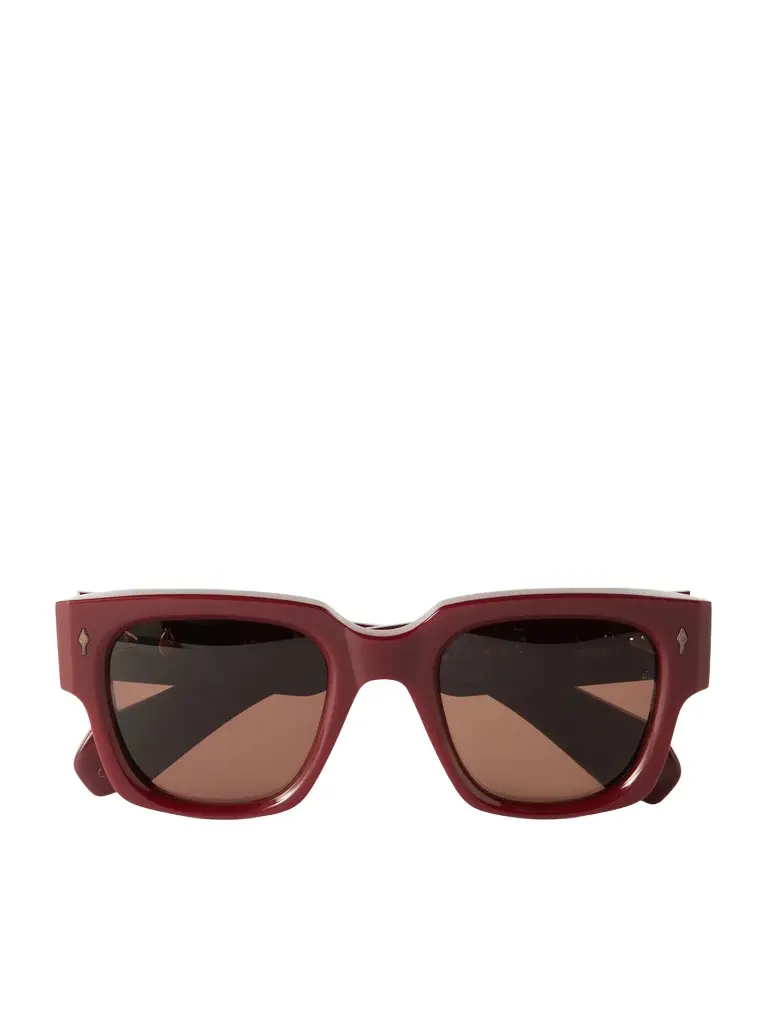 Jacques Marie Mage Enzo Square-Frame Acetate Sunglasses - red - One Size
