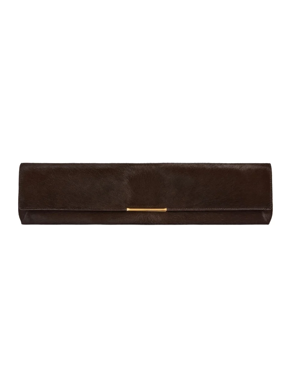 LONG CLUTCH bag in pony-effect leather