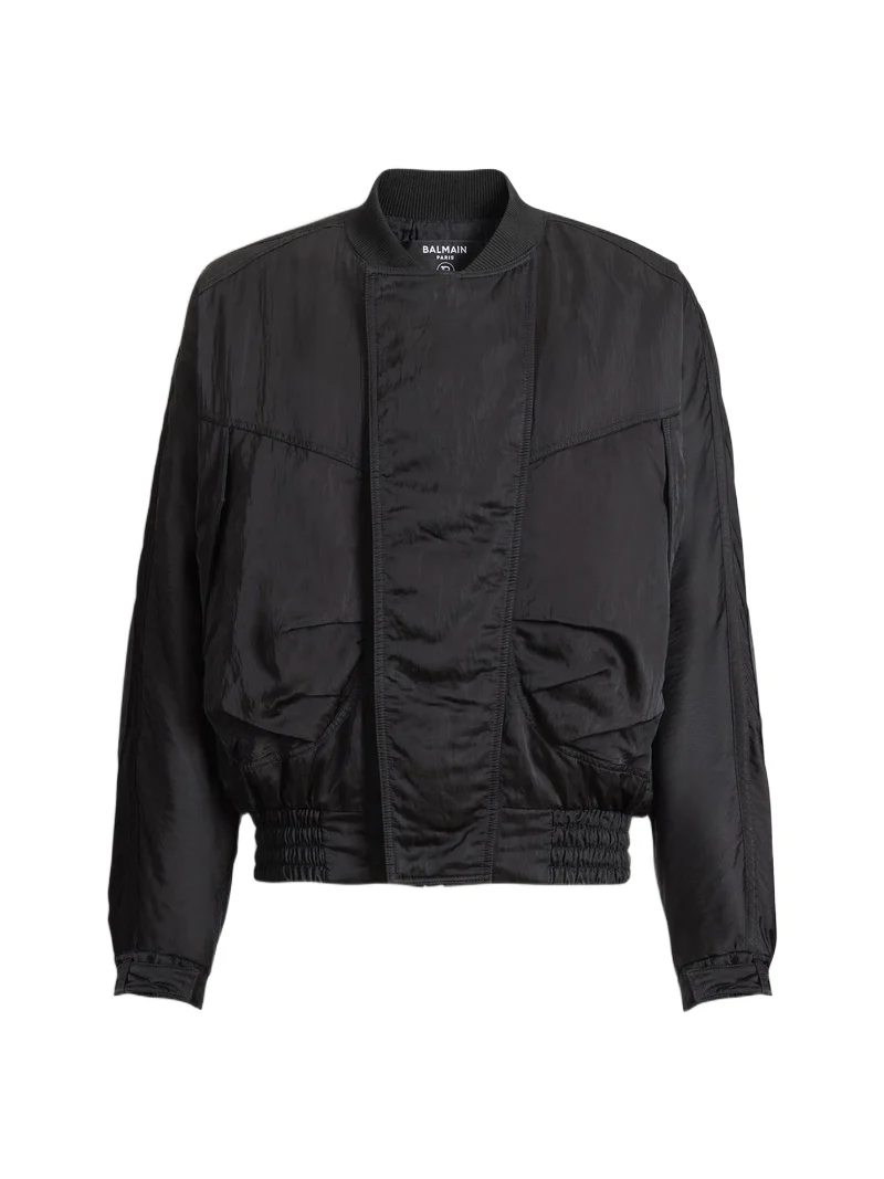 Balmain bomber jacket in textured nylon