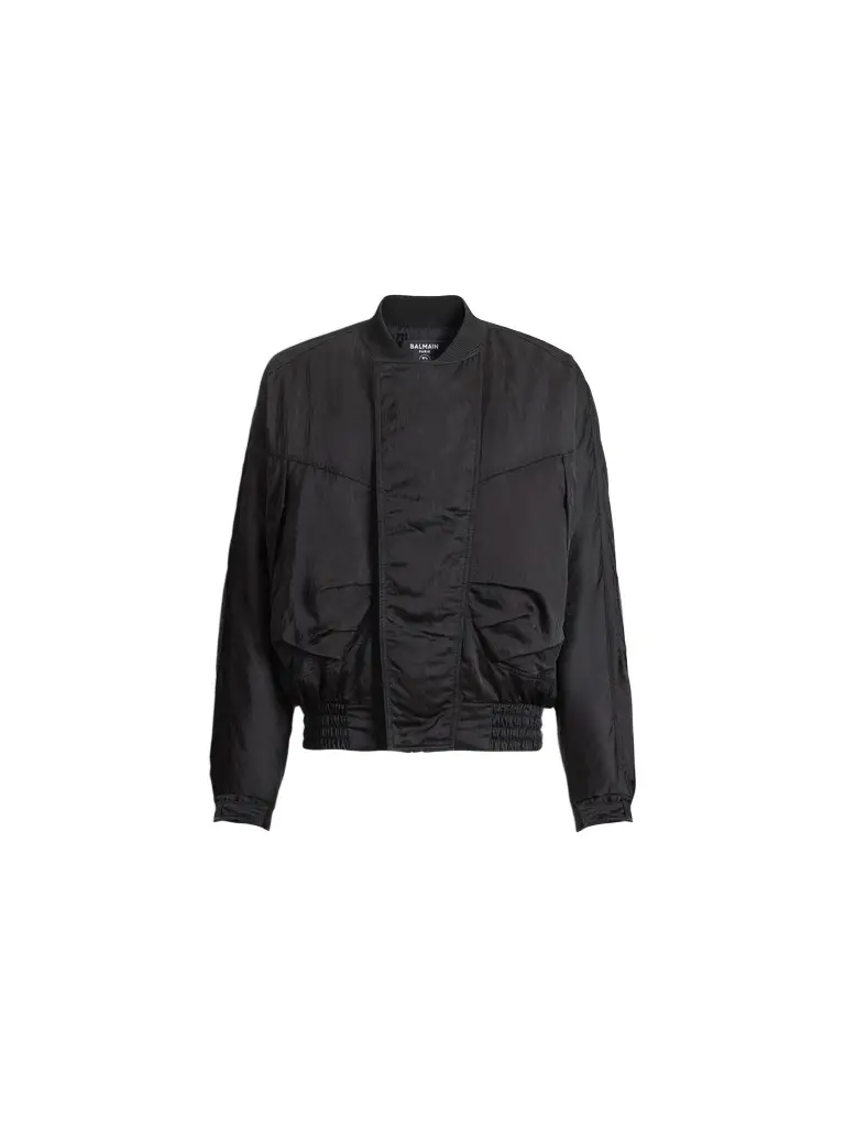 Balmain bomber jacket in textured nylon