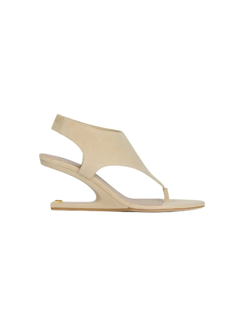 Balmain No Wedge suede sandals