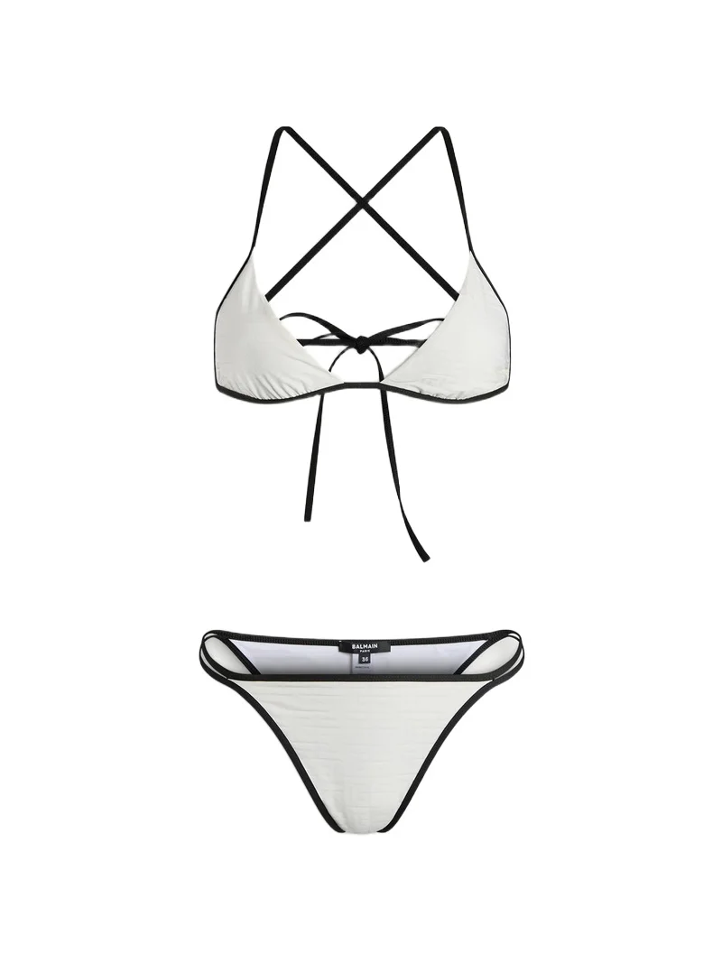 Balmain Monogram lycra swimsuit