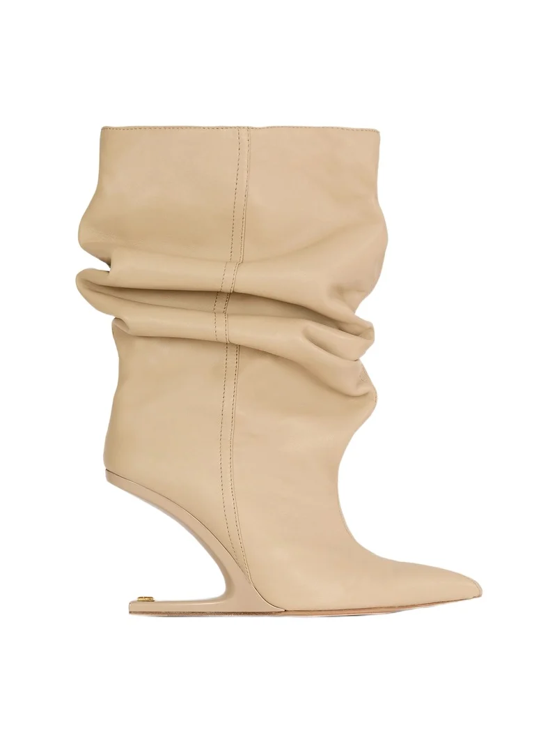 Balmain No Wedge smooth leather ankle boots