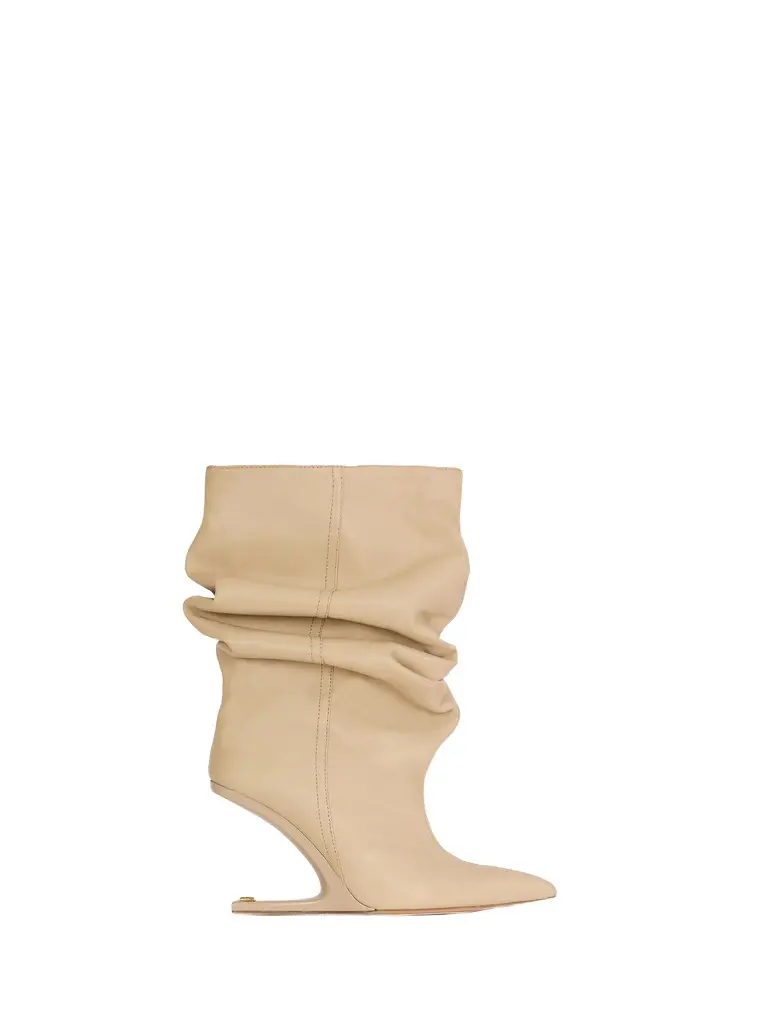 Balmain No Wedge smooth leather ankle boots