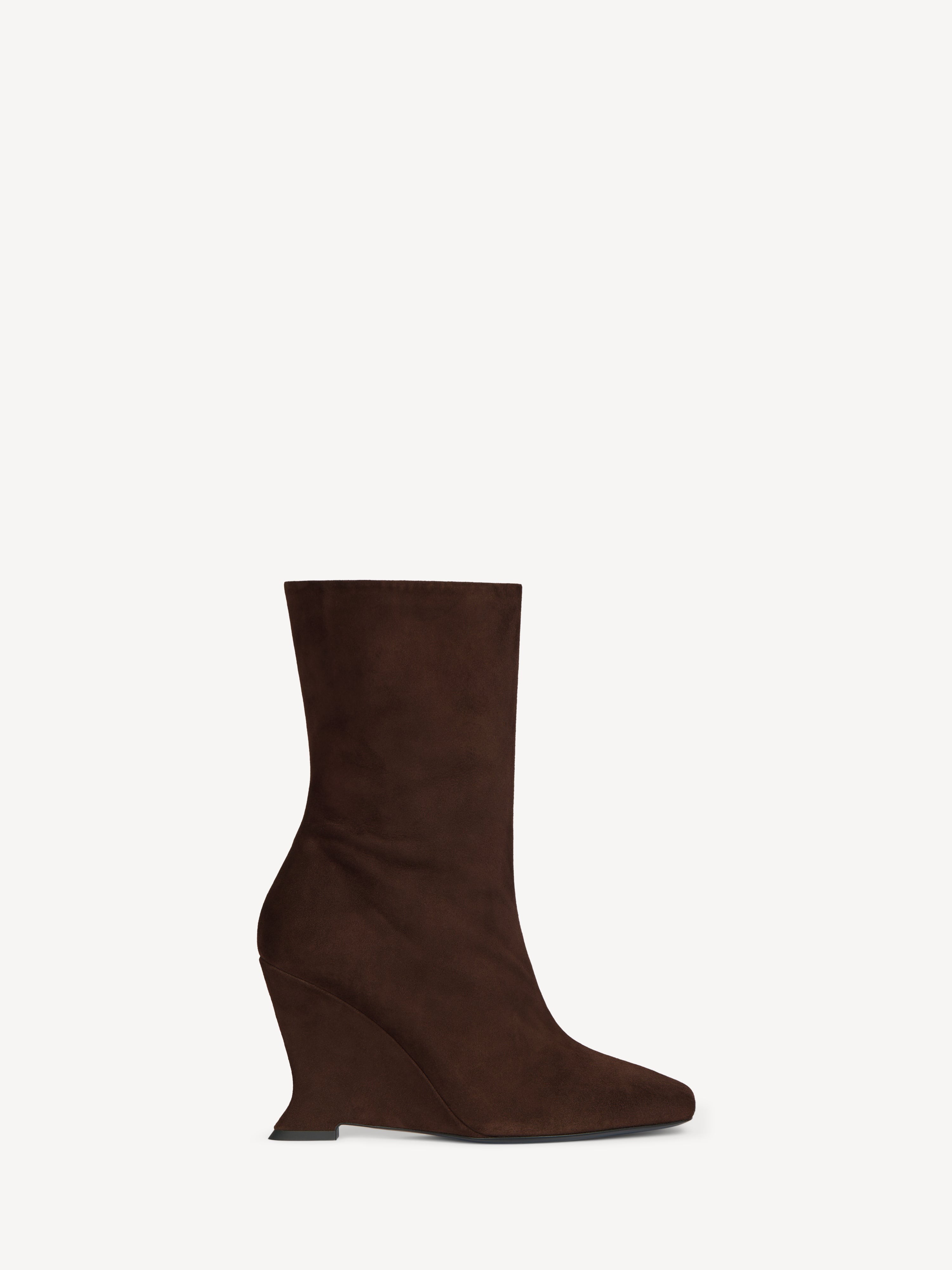 Balmain Wedge ankle boots in suede