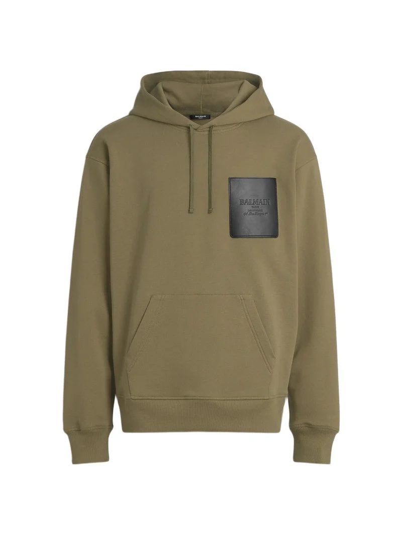 Balmain Hoodie with Vintage leather label