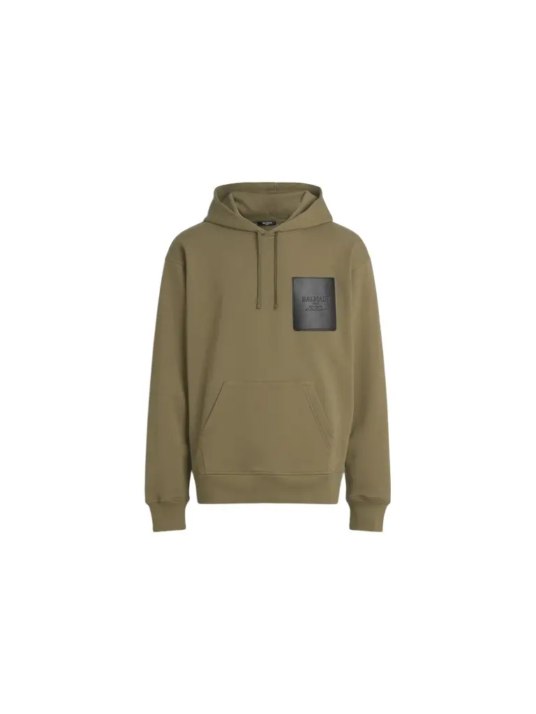 Balmain Hoodie with Vintage leather label