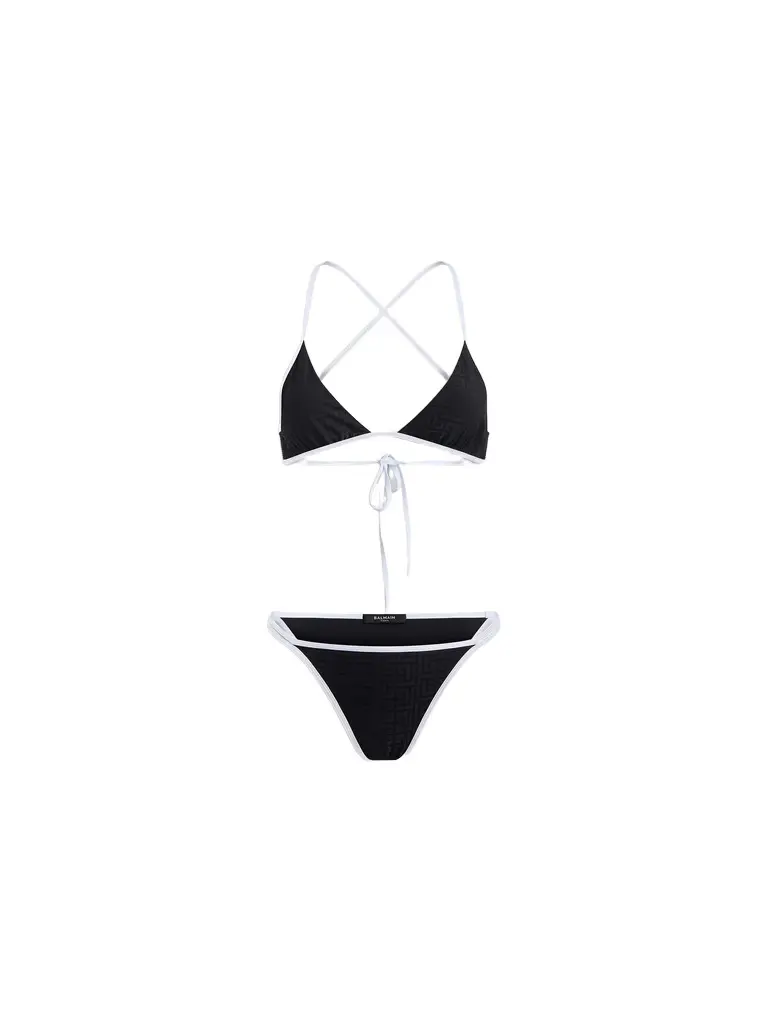 Balmain Monogram lycra swimsuit