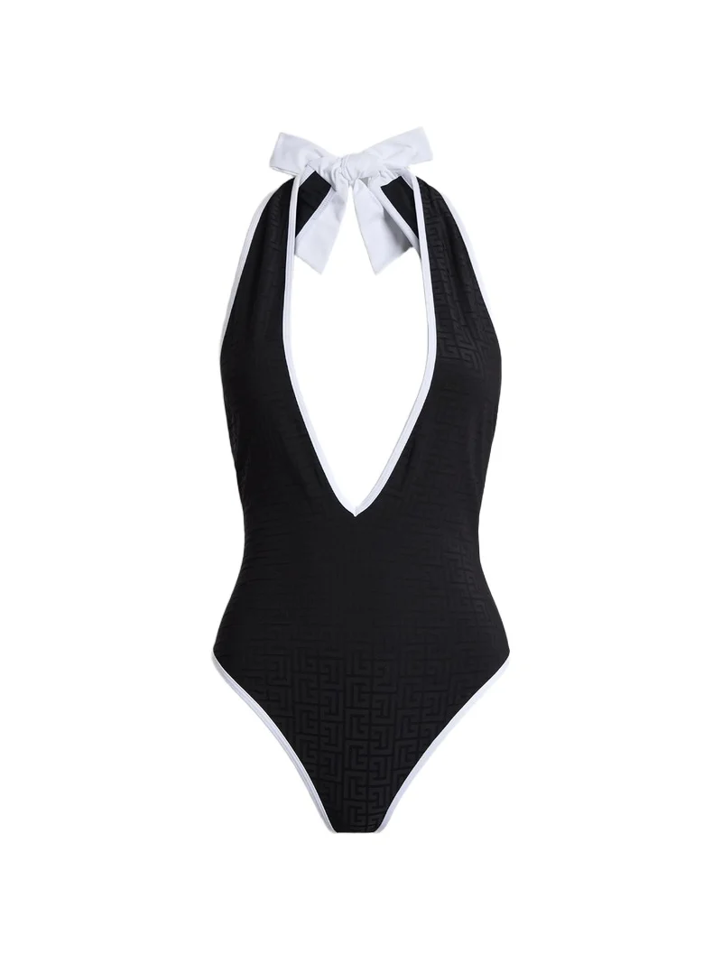 Balmain Lycra Monogram Swimsuit