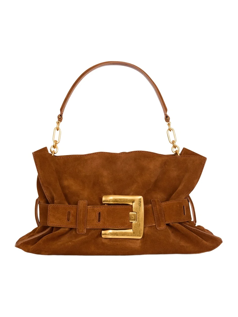Anthem Medium suede leather bag