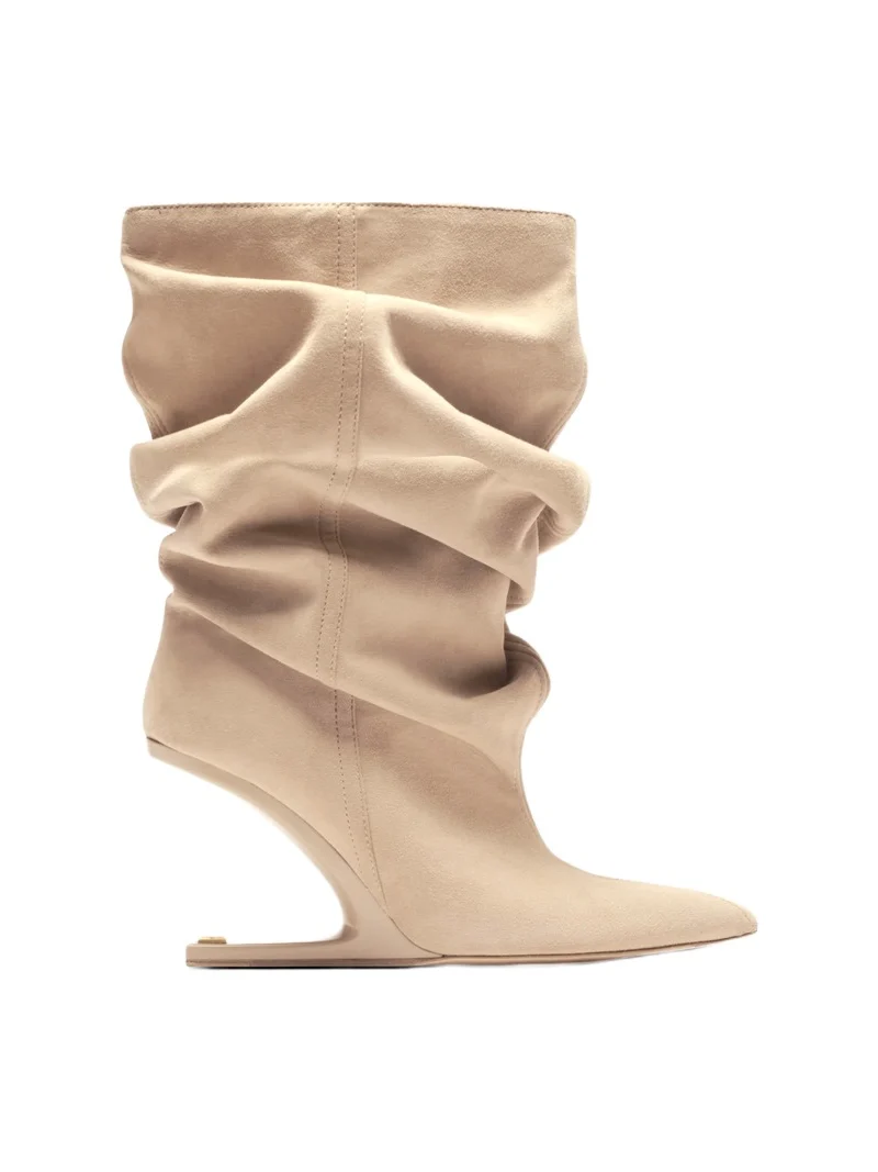 Balmain No Wedge suede ankle boots