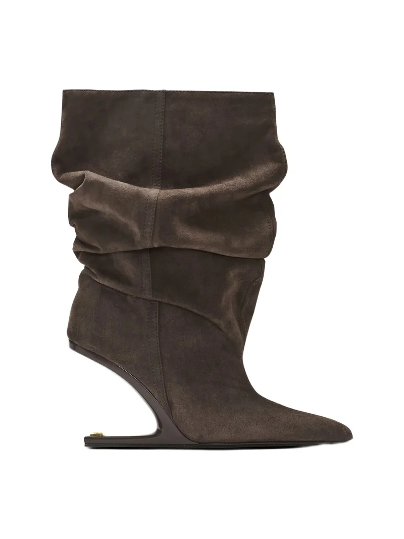Balmain No Wedge suede ankle boots