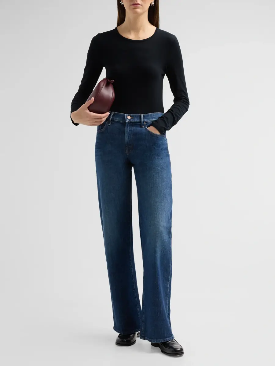 Mother Women's The Mid-Rise Lasso Sneak Jeans | Thumbnail 2 Mother Women's The Mid-Rise Lasso Sneak Jeans | Thumbnail 2