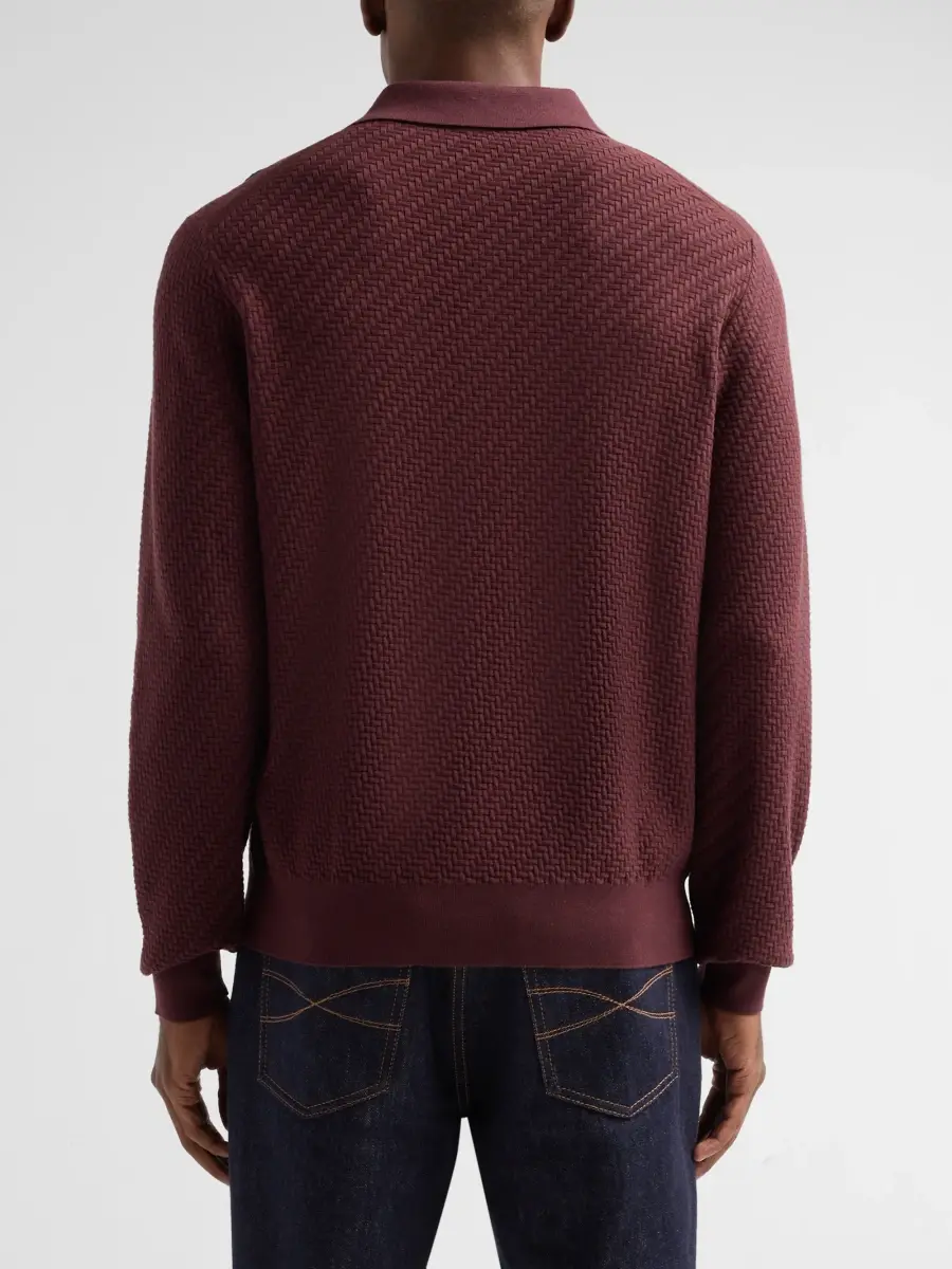 Brioni Men's Cotton-Silk-Cashmere Polo Shirt | Thumbnail 3 Brioni Men's Cotton-Silk-Cashmere Polo Shirt | Thumbnail 3