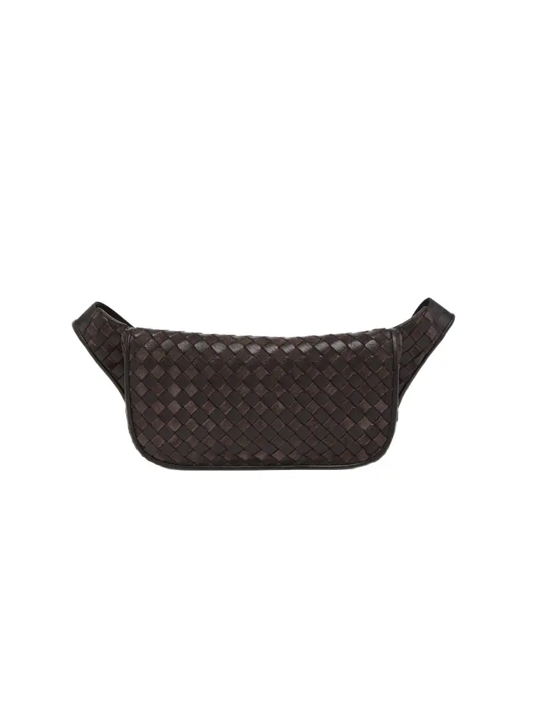 Bottega Veneta Men's Veneto Intrecciato Leather Belt Bag