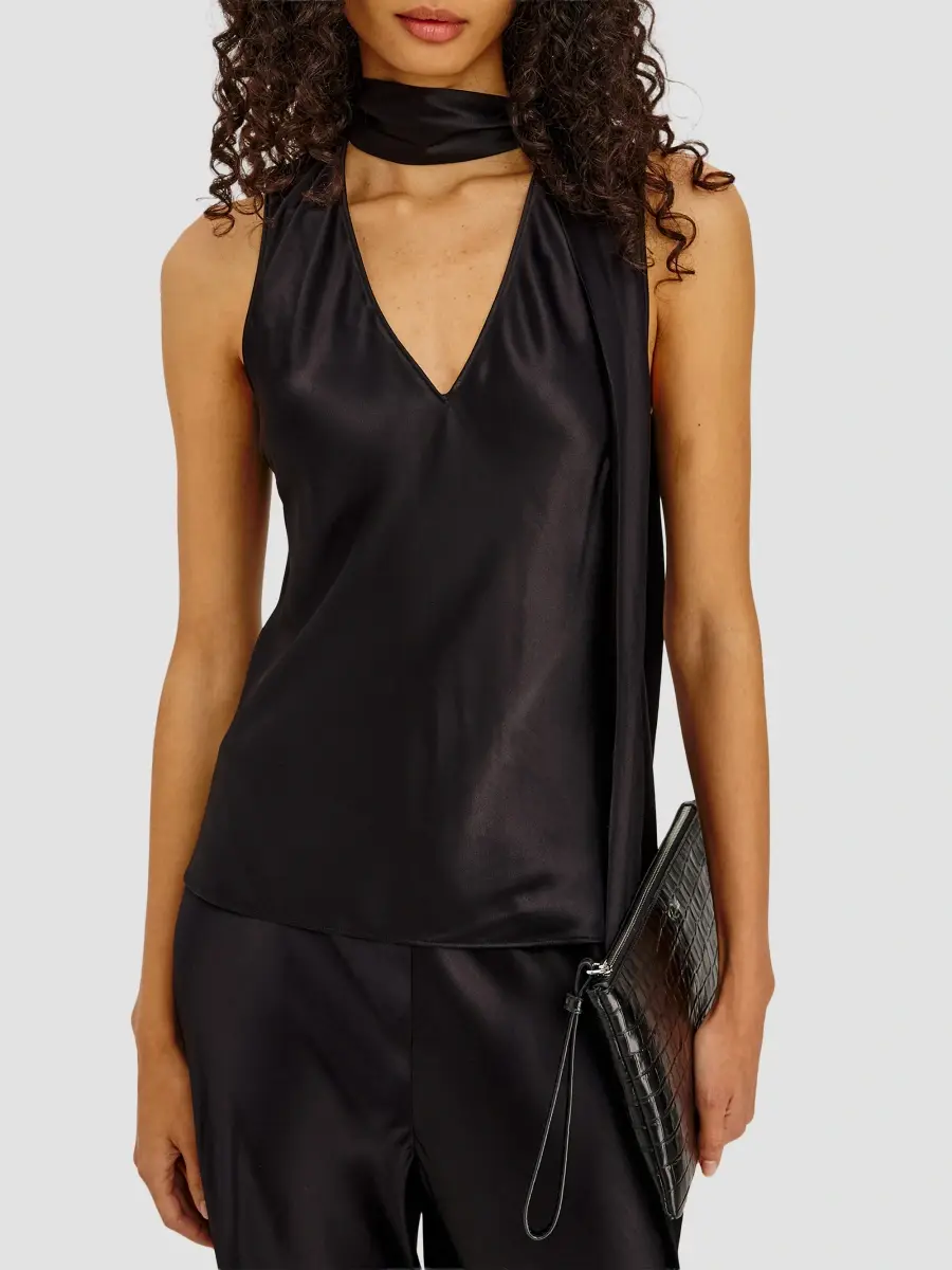 RAILS Women's Poppy V-Neck Satin Top | Thumbnail 6 RAILS Women's Poppy V-Neck Satin Top | Thumbnail 6