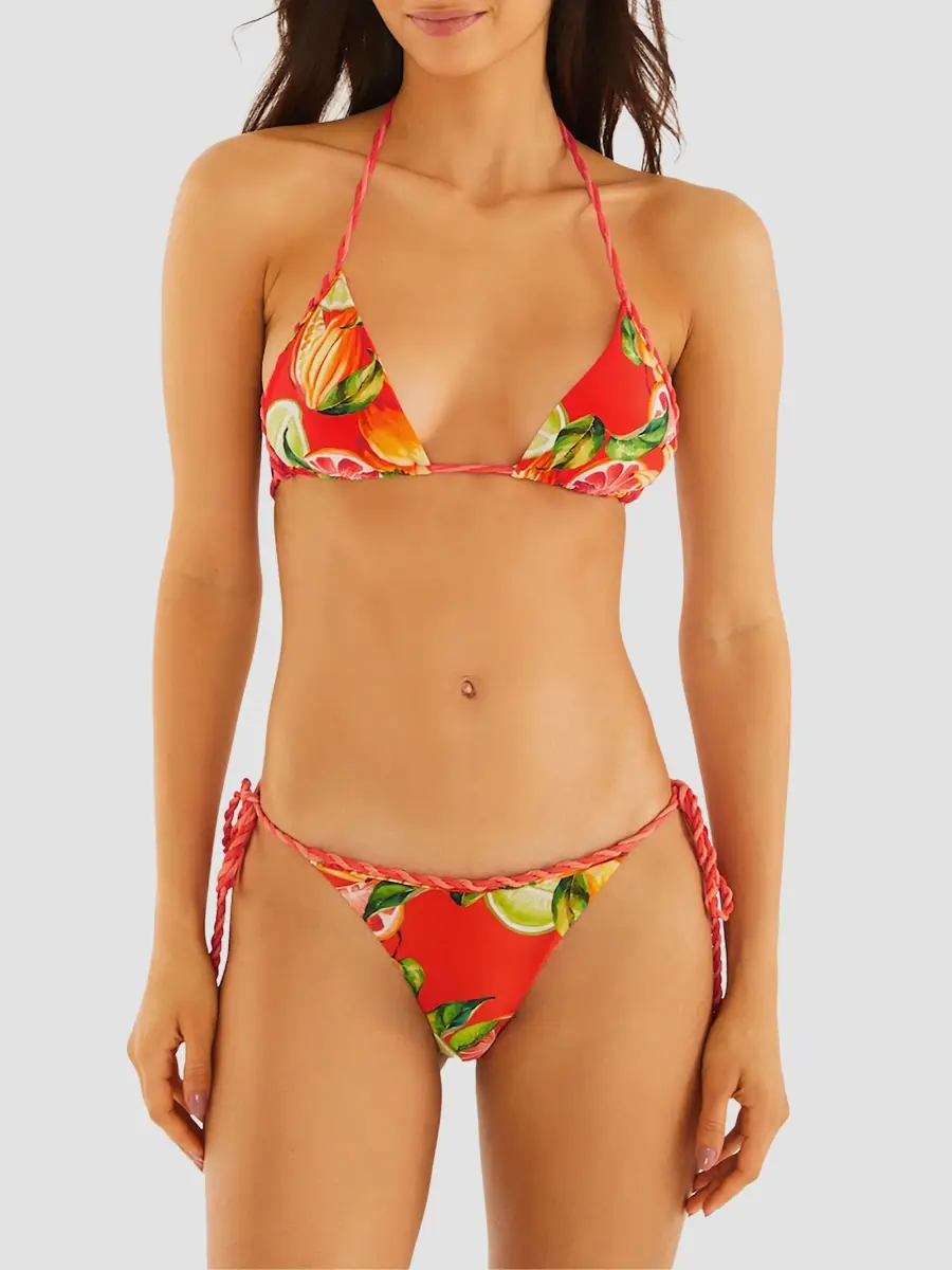 Farm Rio Women's Fruit Print Triangle Bikini Top | Thumbnail 2 Farm Rio Women's Fruit Print Triangle Bikini Top | Thumbnail 2