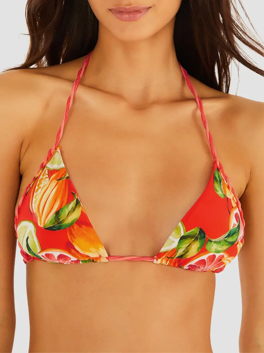Farm Rio Women's Fruit Print Triangle Bikini Top | Thumbnail 4 Farm Rio Women's Fruit Print Triangle Bikini Top | Thumbnail 4