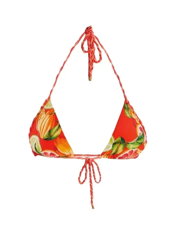 Women's Fruit Print Triangle Bikini Top Women's Fruit Print Triangle Bikini Top