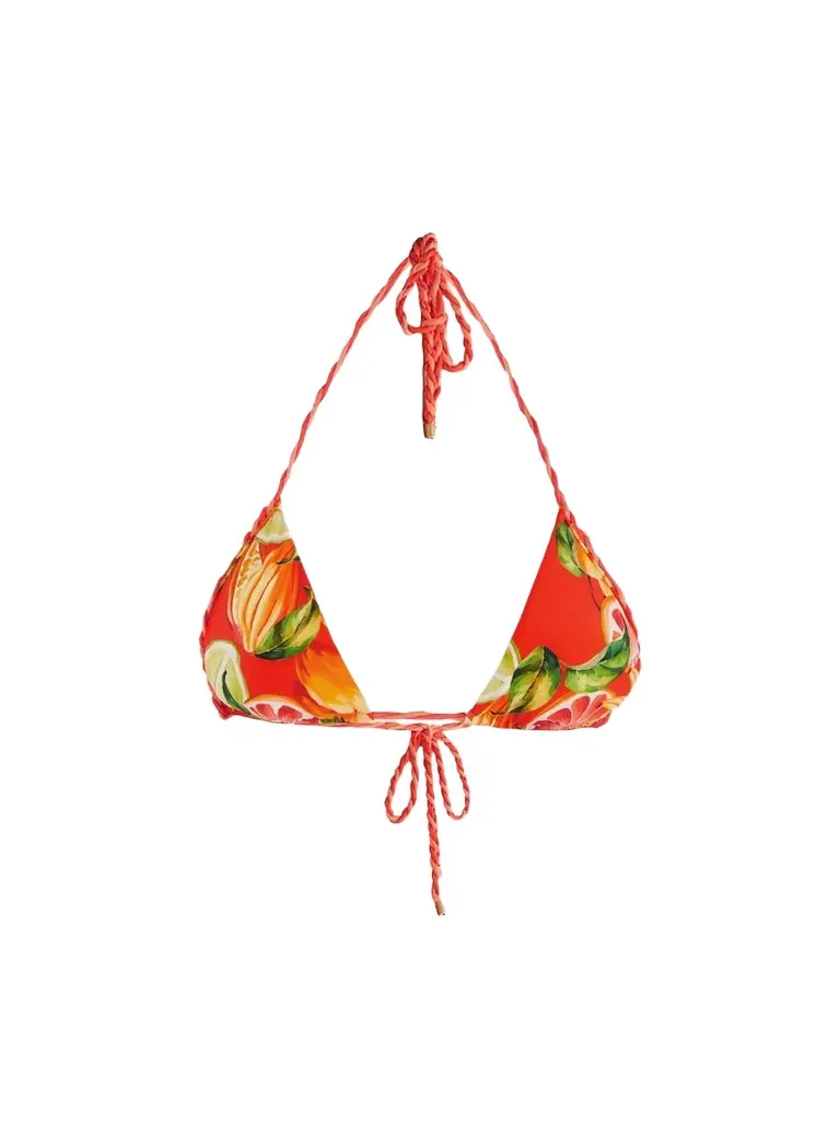 Farm Rio Women's Fruit Print Triangle Bikini Top