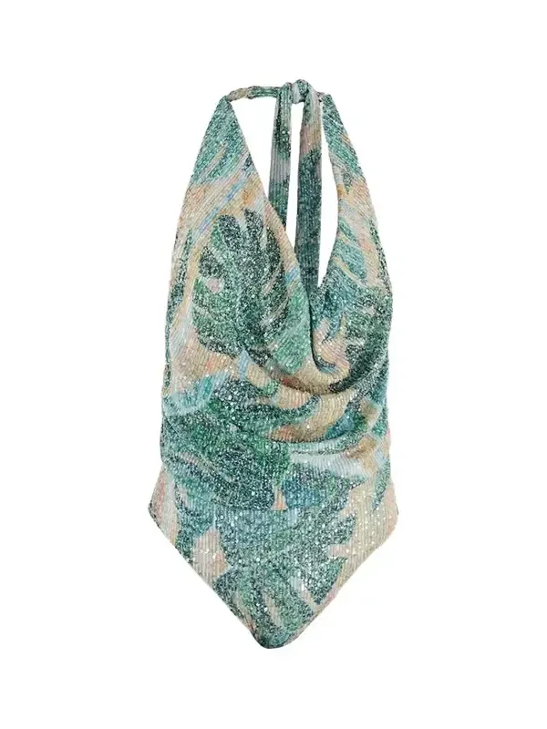 Farm Rio Women's Mosaic Draped One-Piece Swimsuit