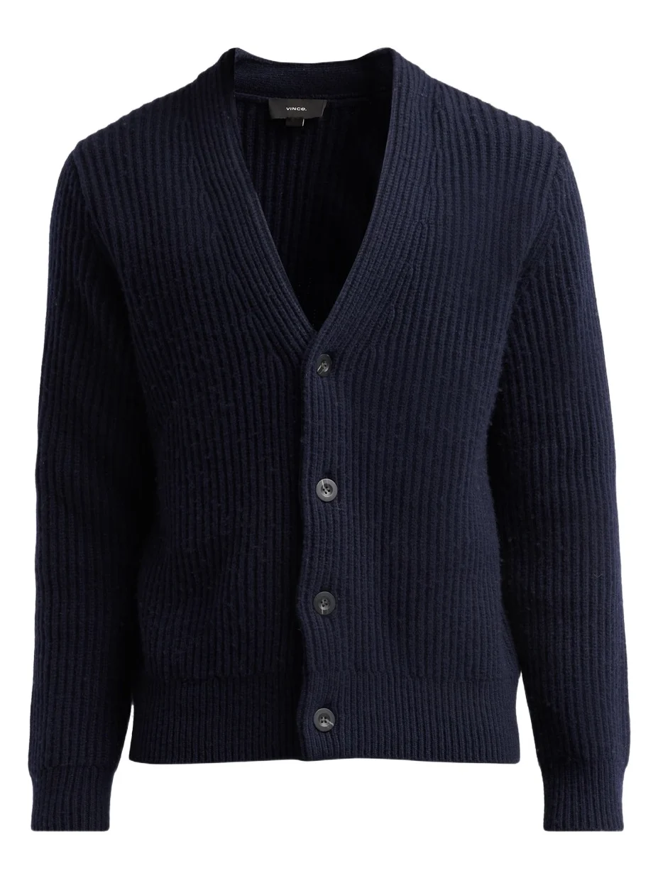 Vince Men's Winter Rib-Knit Cardigan