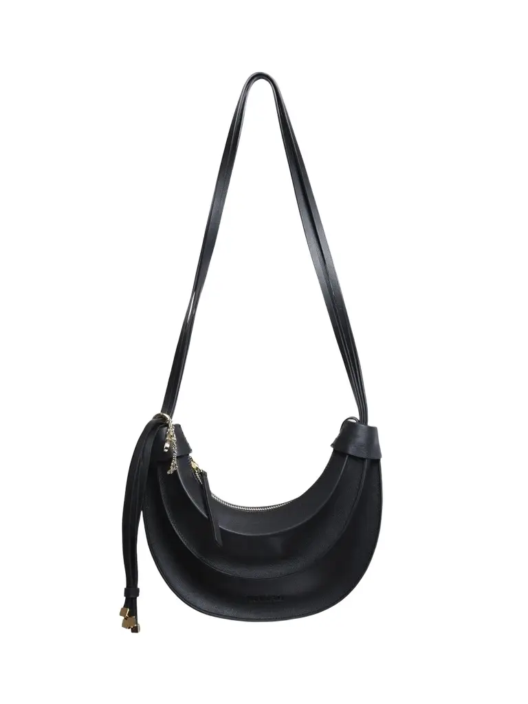 Women's Leather Banana Crossbody Bag Women's Leather Banana Crossbody Bag