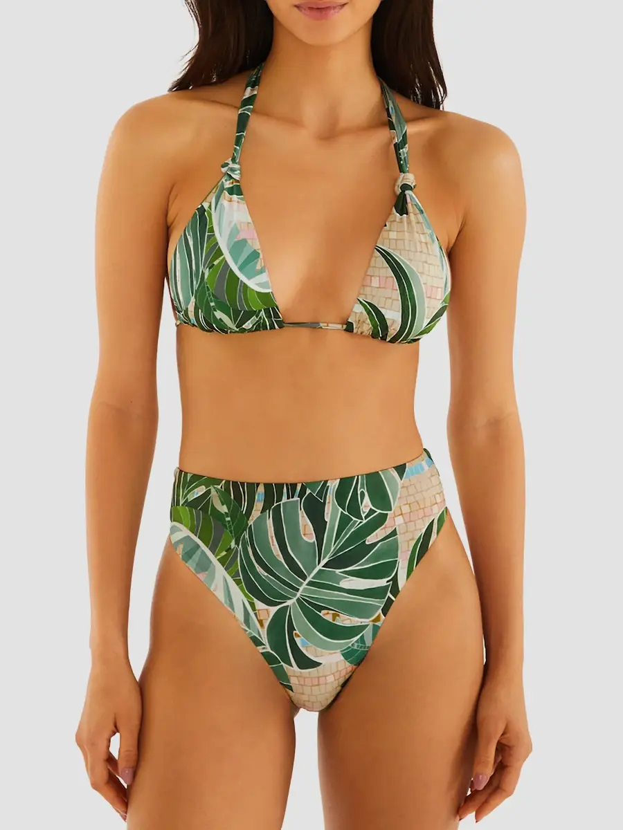 Farm Rio Women's Mosaic High-Waisted Bikini Bottom | Thumbnail 2 Farm Rio Women's Mosaic High-Waisted Bikini Bottom | Thumbnail 2