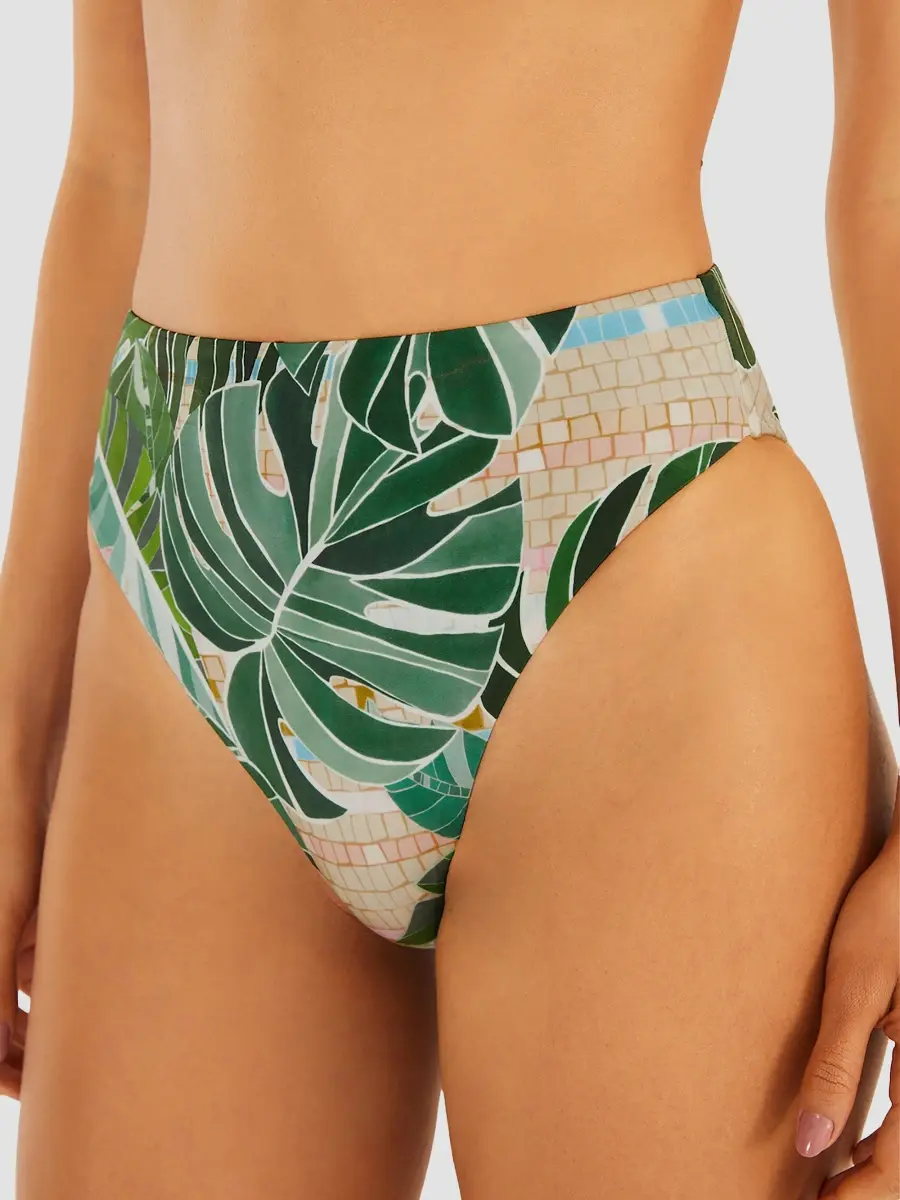 Farm Rio Women's Mosaic High-Waisted Bikini Bottom | Thumbnail 5 Farm Rio Women's Mosaic High-Waisted Bikini Bottom | Thumbnail 5