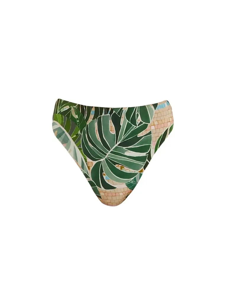 Farm Rio Women's Mosaic High-Waisted Bikini Bottom