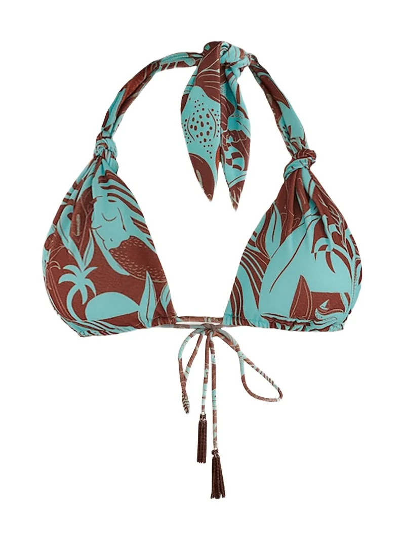 Women's Tropical Print Elongated Bikini Top Women's Tropical Print Elongated Bikini Top